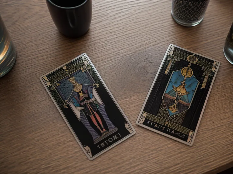 Comparativa visual entre un mazo de tarot de calidad mate y uno brillante moderno.