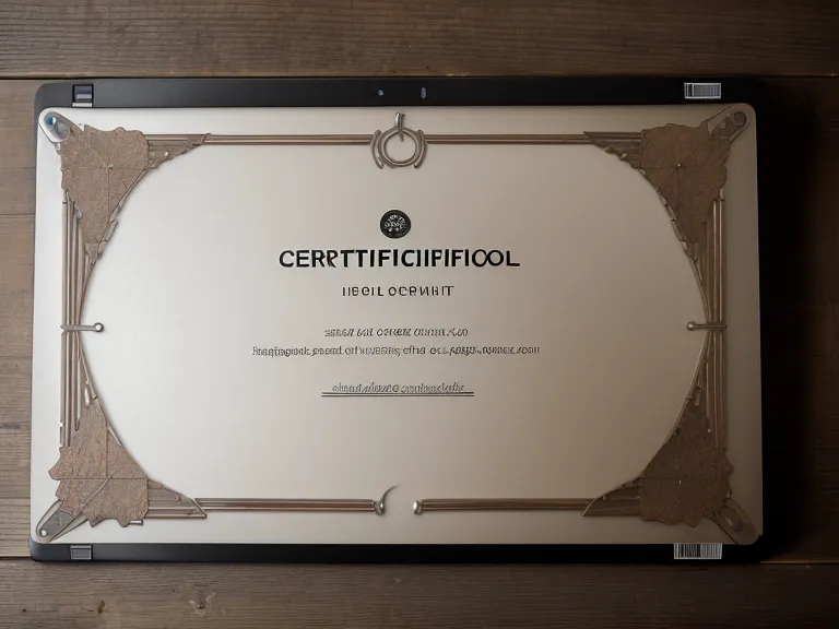 Pantalla con certificado digital junto a un mazo real de Tarot de Marsella.