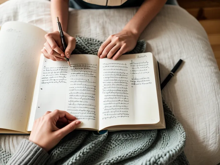 Beatriz tomando notas críticas y tachando conceptos vagos en su cuaderno.
