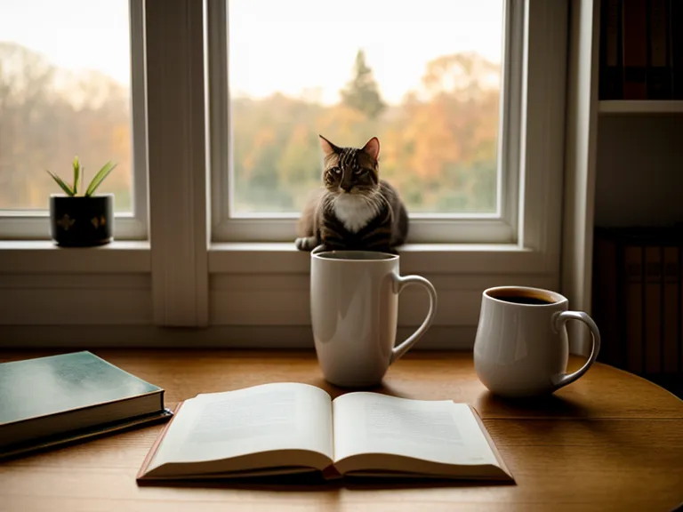 Libros de tarot de Marsella y café en un rincón de estudio dedicado a la formación esotérica
