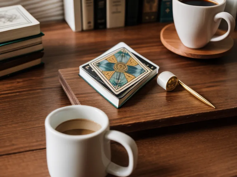 Libros de tarot en español y francés apilados en una mesa de estudio