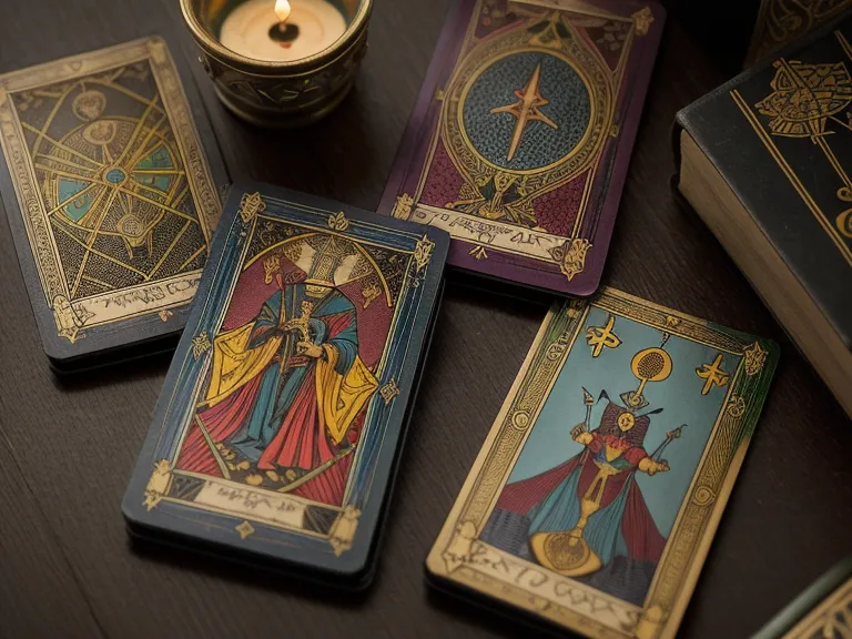 Detalle de arcanos del Tarot de Marsella con notas sobre combinaciones y lectura angelical