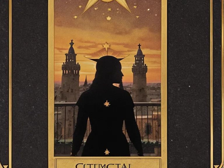 Carta de La Estrella del Tarot de Marsella al atardecer, símbolo de reflexión en la comparativa de programas avanzados